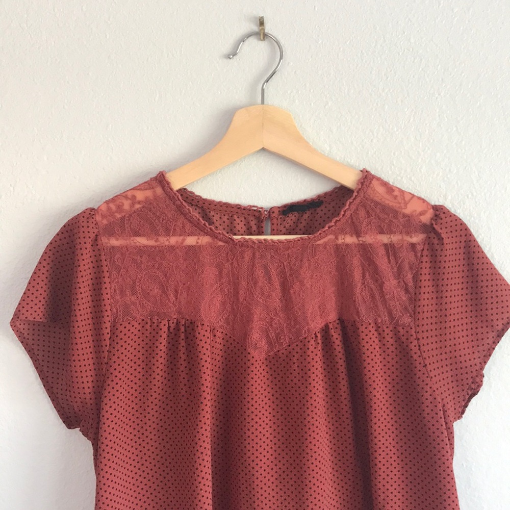 Anthropologie E (hanger) Short Sleeve Blouse